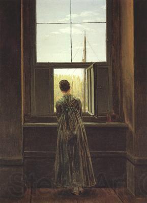 Caspar David Friedrich Woman at a Window (mk22) Spain oil painting art